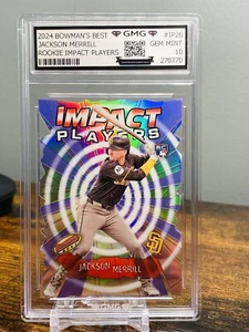 2024 Bowman’s Best Jackson Merrill Rookie Impact Players GMG Graded 10 Gem Mint - Bild 1 von 1
