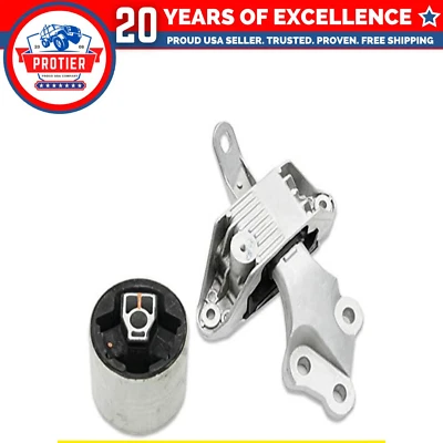 Fits 2011-2015 Chevrolet Cruze 1.4L Upper Trans Mount & Rear Bushing 2pcs - Image 1 of 2