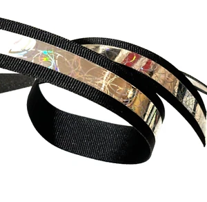 OFFRAY SEW-ON Grosgrain Ribbon Reflective Strip Safety 7/8” Black 90 yds USA - Picture 1 of 3