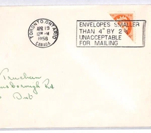 CANADA QEII Cover 6c BISECT Toronto Ontario Slogan 1956 NO DUES! {samwells}YR207 - Picture 1 of 14