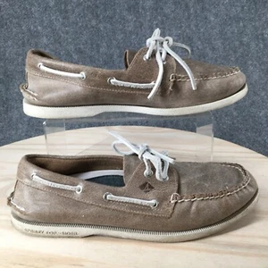 Sperry Shoes Mens 11 M Authentic Original 2 Eye Moc Boat STS12623 Brown Leather - Picture 1 of 18