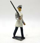 Vintage Hand Painted Lead Soldier With Rifle in White Uniform