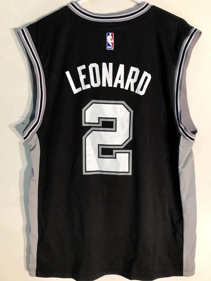 Camiseta Adidas NBA San Antonio Spurs Kawhi Leonard preta tamanho 4X - Imagem 1 de 1