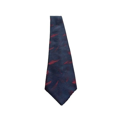 Town Craft мужской галстук синий красный перо печать один размер дизайнерский классический - Изображение 1 из 4
