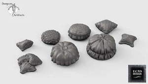 Set cuscini - 28 mm 32 mm Impero delle sabbie ardenti Wargaming Terrain D&D, DnD - Foto 1 di 5