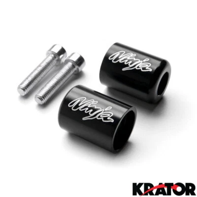 Kawasaki Ninja 250 500 600 650 ZX6 ZX7 ZX9 ZX10 ZX11 ZX12 ZX14 BLACK BAR ENDS Foto 1 de 3