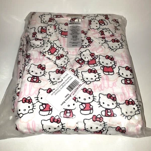 POTTERY BARN TEEN Hello Kitty® Organic Flannel Pajama Set-Medium NEW - Picture 1 of 6