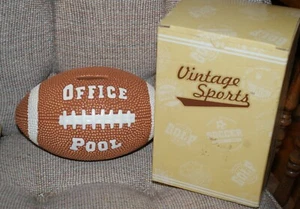 Football Office Pool Russ Berrie Sport Piggy Bank New In Box Fast Shipping - Picture 1 of 5
