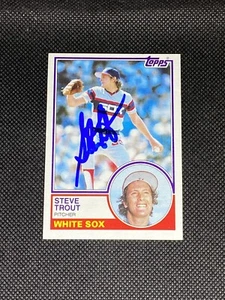 Steve Trout Chicago White Sox Cubs Signed Auto 1983 Topps #461 ~ COA - Picture 1 of 3