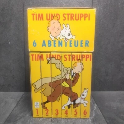 Tim Und Struppi 6 Abenteuer In Einer VHS Box - 6 VHS - Vintage - 1991  - Bild 1 von 4