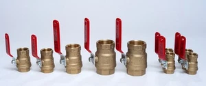 Lot of 9 NOS Toyo Red-White Ball Valves - 1/2", 3/4", 1", 1 14" 600WOG - Picture 1 of 12