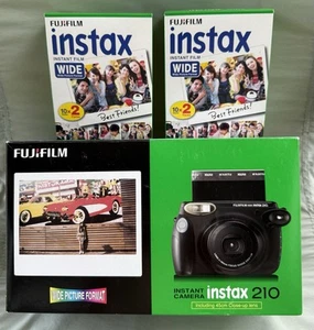 Nueva cámara de película instantánea Fujifilm Instax Wide 210 con 2 paquetes de película - Nueva de Lote Antiguo - Imagen 1 de 14