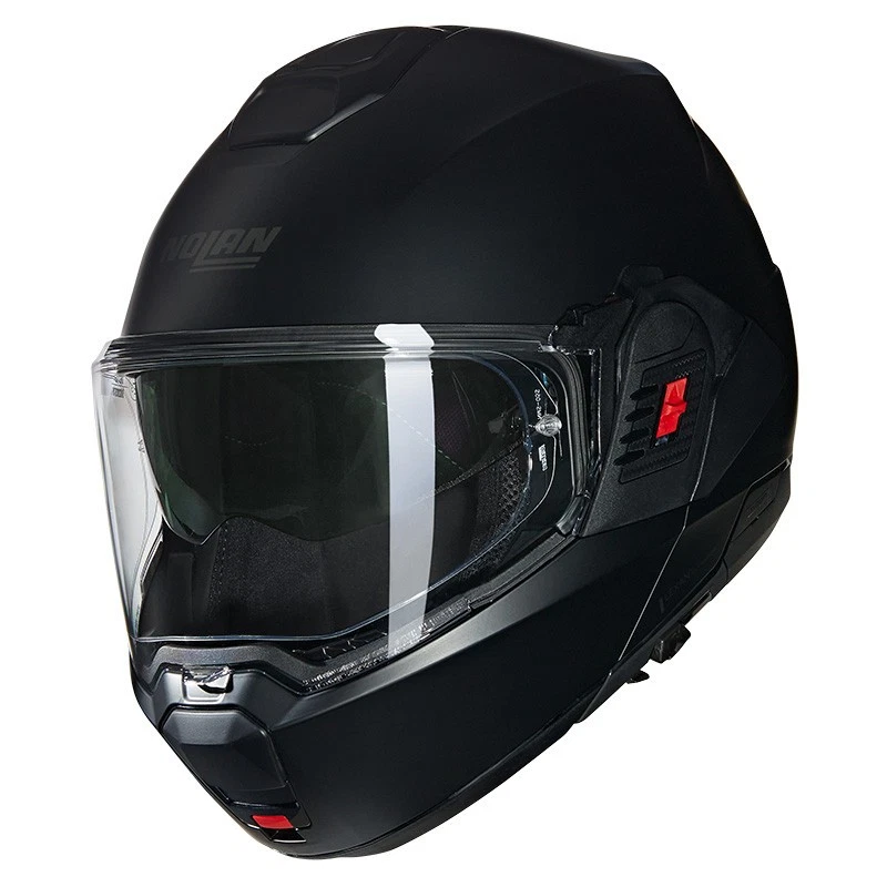 CASCO APRIBILE REVERSIBILE NOLAN N120-1 CLASSICO N-COM 302 NERO OPACO TAGLIA S