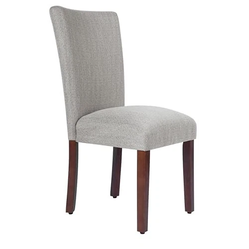 HomePop Parsons Classic Upholstered Accent Dining Chair Single Pack Light Grey
