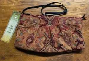 Vintage TOBY WESTON Tote Purse Tapestry Bag With Southwest Aztec Theme - Picture 1 of 7