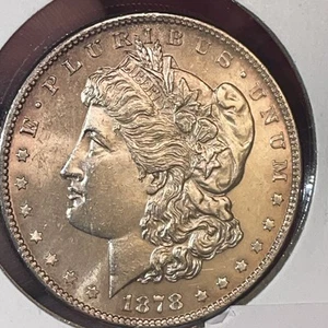 1878 7/8 TF Strong Morgan Dollar Silver ---- BU Stunning Coin Tail feather 7/8 - Picture 1 of 7
