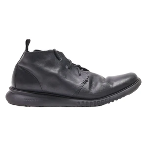 COLE HAAN Lace-Up Boots Black Leather Mens UK 9 - Picture 1 of 6