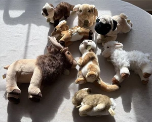 Lote de 8 peluches Miyoni de Aurora ciervo ardilla conejito perro oveja - Imagen 1 de 2