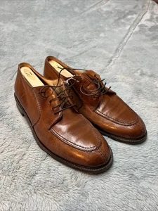 Pronto-Uomo Firenze Brown Lace Up Shoes Genuine Leather Made In Italy Sz 9 M - Picture 1 of 12