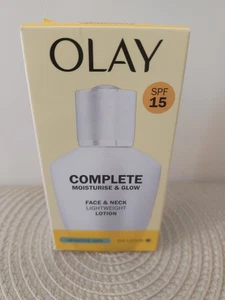 OLAY COMPLETE MOISTURISE & GLOW SPF15 FACE & NECK LIGHTWEIGHT LOTION 100ML - Picture 1 of 2