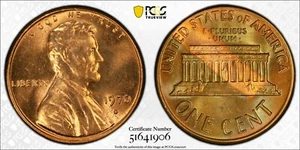 PCGS MS64RB 1970-D Lincoln Memorial Cent Red Brown End of Roll Toned - Picture 1 of 4