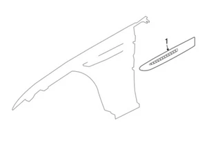 JAGUAR - XE RANGE CHROME POWER VENT – FINISHER - LH FRONT WING PART- T4N23534 - Picture 1 of 5