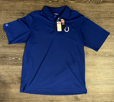 **New With Tag!** Antigua Indianapolis Colts Polo / Blue-White / Mens Large - Image 1 of 3