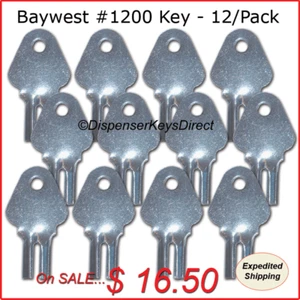 Baywest #1200 Dispenser Key for Paper Towel, Toilet Tissue Dispensers - (12/pk.) - Picture 1 of 5