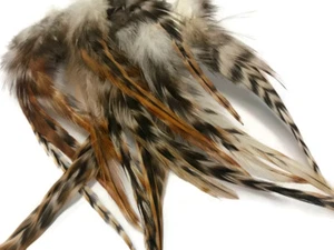 1 Dutzend - Medium einzigartige Ingwer Grizzly Hahn Haarverlängerung Federn Lieferant - Bild 1 von 7