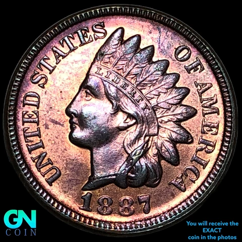 1887 Indian Head Cent Penny  #E8751 Cover