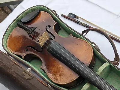 Antik Geige Nicolaus Amtus Fecit In Cremona 1617 - Mit Geigenkasten • 125€