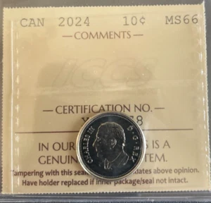 Canada - 10 cents - 2024 - ICCS Certified - MS-66 - Picture 1 of 3
