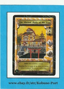 The Ancient Halls of the Lion Mon Back Promo Jade L5R CCG Five Rings - Imagen 1 de 2