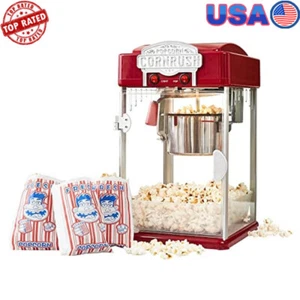 Vintage Popcorn Popper Machine 4 Oz Theater Style W/ Nonstick Kettle Light New - Picture 1 of 6