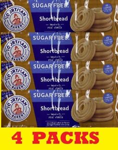 4x Voortman Bakery SUGAR FREE Shortbread Cookies 8 Oz Pack NEW - 4 PACKS BULK
