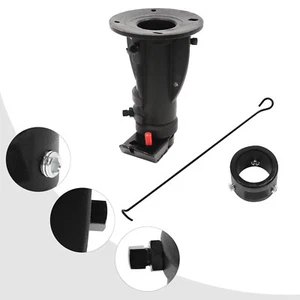 Black 12"-16" Gooseneck Adapter C5G1216 for Camper/RV/Trailer's Kingpin Box - Picture 1 of 24