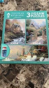 Thomas Kinkade Studios Ceaco - 3 in 1 Multipack - Leuchtturm Puzzle Neu - Bild 1 von 5