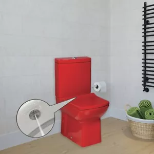 Laura ROTES geschlossenes Paar kombiniertes Bidet WC mit Softclose Sitz - Bild 1 von 19