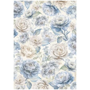 PAPEL ARROZ STAMPERIA A4 - ATEMPORAL - ROSAS GRANDES - Decoupage - Imagen 1 de 1