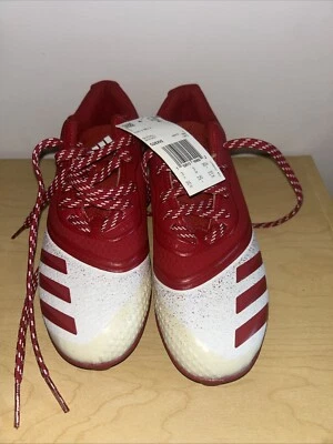 Adidas  Icon V MD G28282 Baseball Cleats, Youth Size:3.5 Red And White - Image 1 of 4