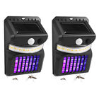2x Mosquito Fly Bug Insect Zapper Killer Trap Lamp Light Solar LED Outdoor
