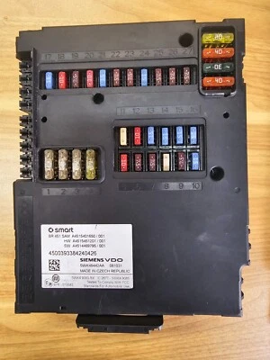 Smart Fortwo BCM SAM 2008-2015 módulo de control de carrocería caja de fusibles Foto 1 de 2