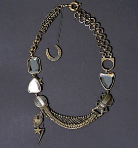 ALL SAINTS NECKLACE VINTAGE SCARAB STATEMENT BOHEMIAN CHARM FAIRYTALE STUNNING - Picture 1 of 14