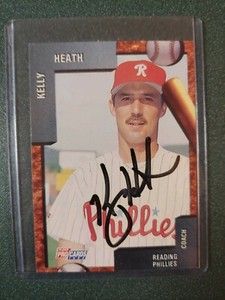 1992 Minor League Kelly Heath Signed Card -Reading Phillies-COA
