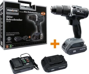 Primaster Pro Akku-Bohrschrauber-Set 20 V Bohrschrauber Akkuschrauber - Bild 1 von 8