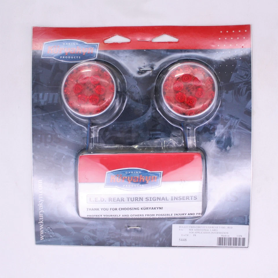 Par de señales traseras LED de dos circuitos Kuryakyn Bullet (rojo) número de pieza - 5448 Foto 1 de 2