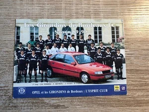 (No Panini) Postkarte Postkarte Fußball GIRONDINS BORDEAUX 1989-1990 Opel - Bild 1 von 2