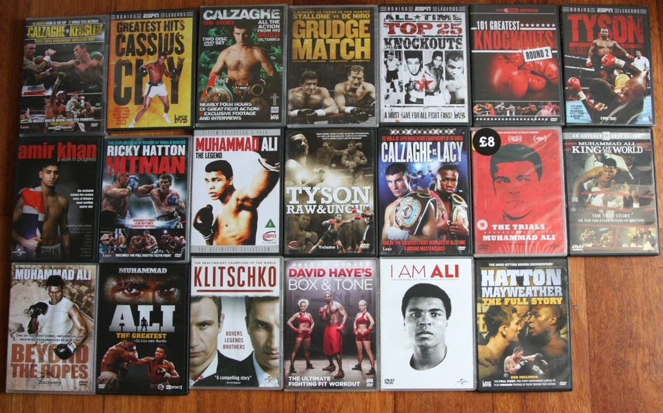 BOXING Fighting collection Hatton Muhammad Ali 20 x DVD New & Used mega dvd set - Image 1 of 1