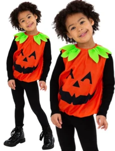 Pumpkin Tabard Kids Halloween Fancy Dress Costume Toddler Girls Boys Outfit - Photo 1/5