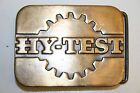 Vintage Hy-Test Safety Footwear Solid Brass Belt Buckle Made USA Rare